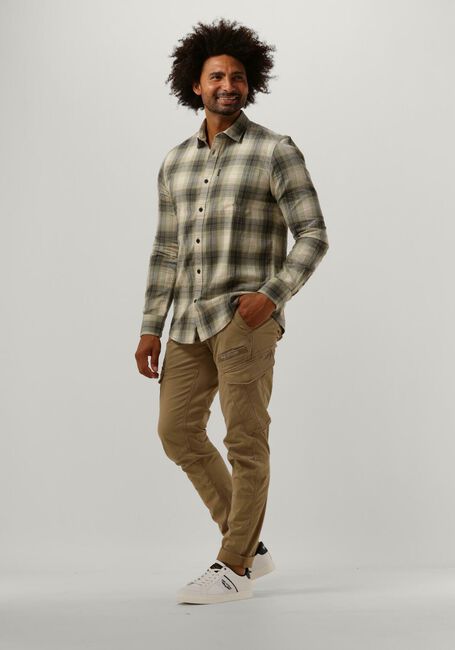 Olive PME LEGEND Casual-Oberhemd LONG SLEEVE SHIRT CTN YD TWILL CHECK - large