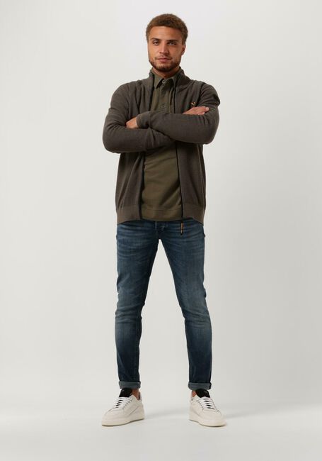 Gr&uuml;ne PME LEGEND Strickjacke ZIP JACKET COTTON KNIT - large