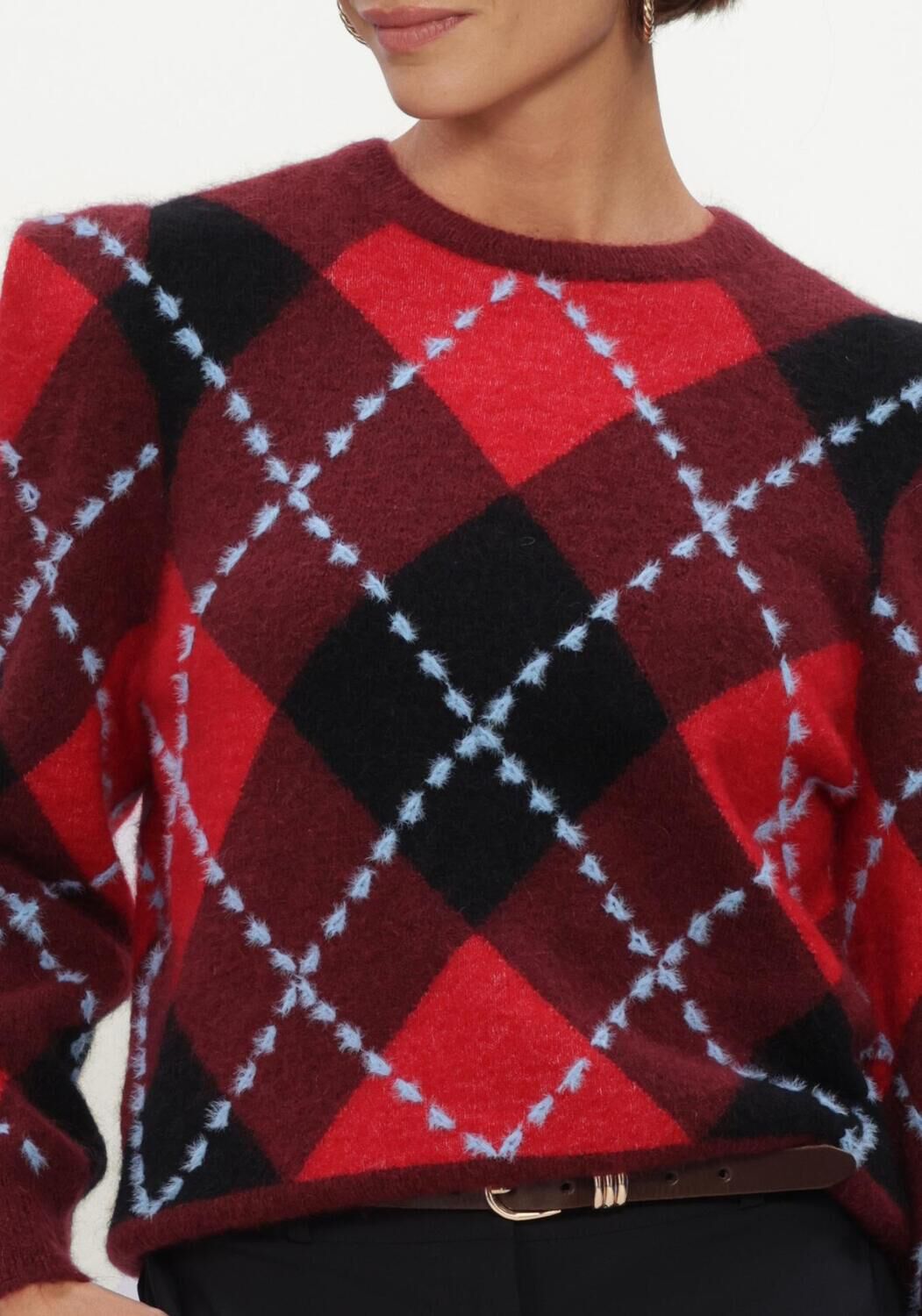 Rote STUDIO ANNELOES Pullover Arly argyle pullover - large
