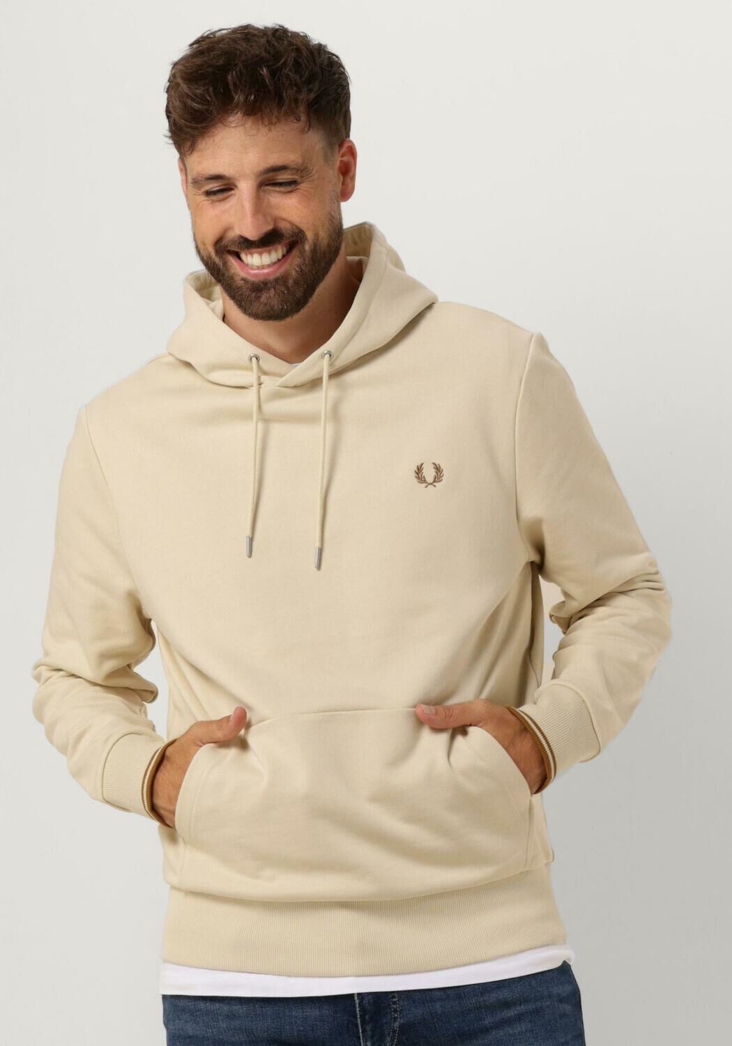 Beige hooded sweatshirt discount