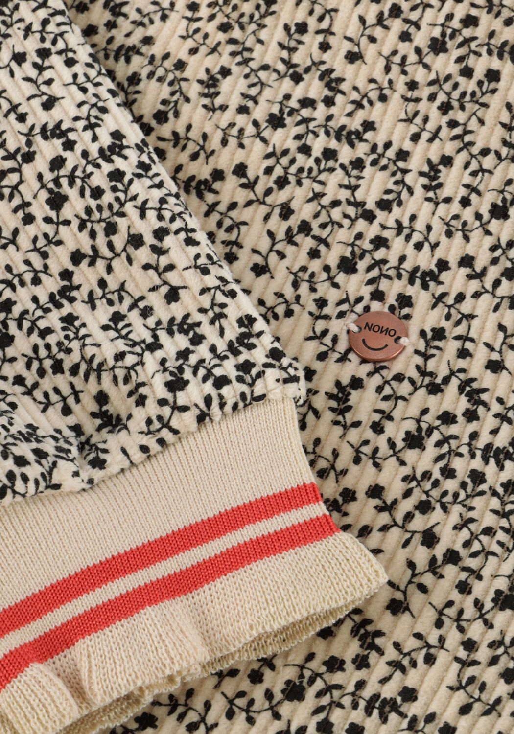 Creme NONO Minikleid MAXIM AOP VELVET JURK - large