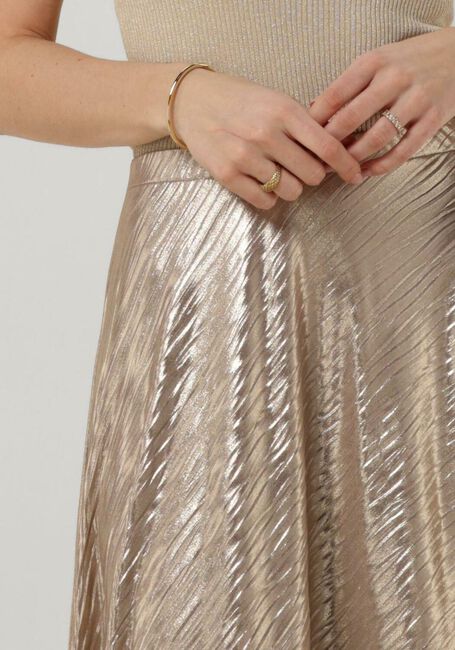 Bronzefarbene ACCESS Maxirock TEXTURED METALLIC EFFECT MAXI SKIRT - large