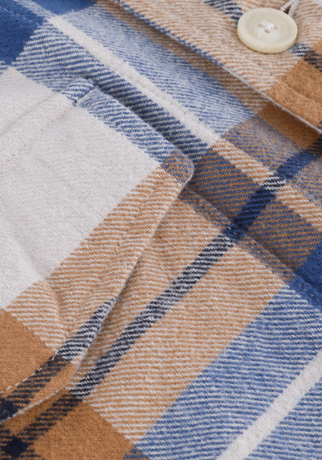 Camelfarbene CAST IRON Overshirt LONG SLEEVE SHIRT BIG YARN DYED CHECK REGULAR FIT - large