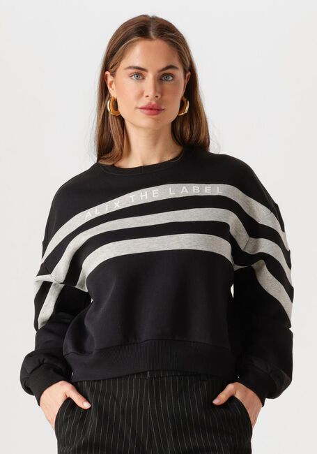 Schwarze ALIX THE LABEL Sweatshirt LADIES KNITTED CROPPED SWEATER - large