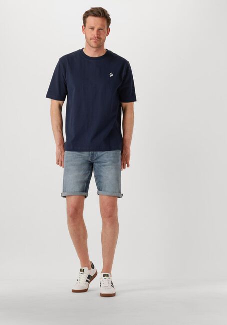 Blaue PURE PATH Kurze Hosen THE MILES SLIM FIT DENIM SHORTS - large
