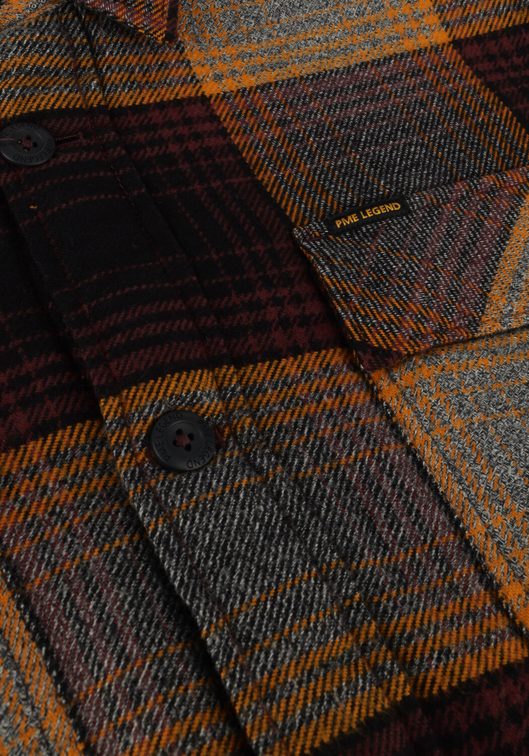 Mehrfarbige/Bunte PME LEGEND Overshirt LONG SLEEVE SHIRT FLANEL YARNDYED CHECK WITH FUR - large