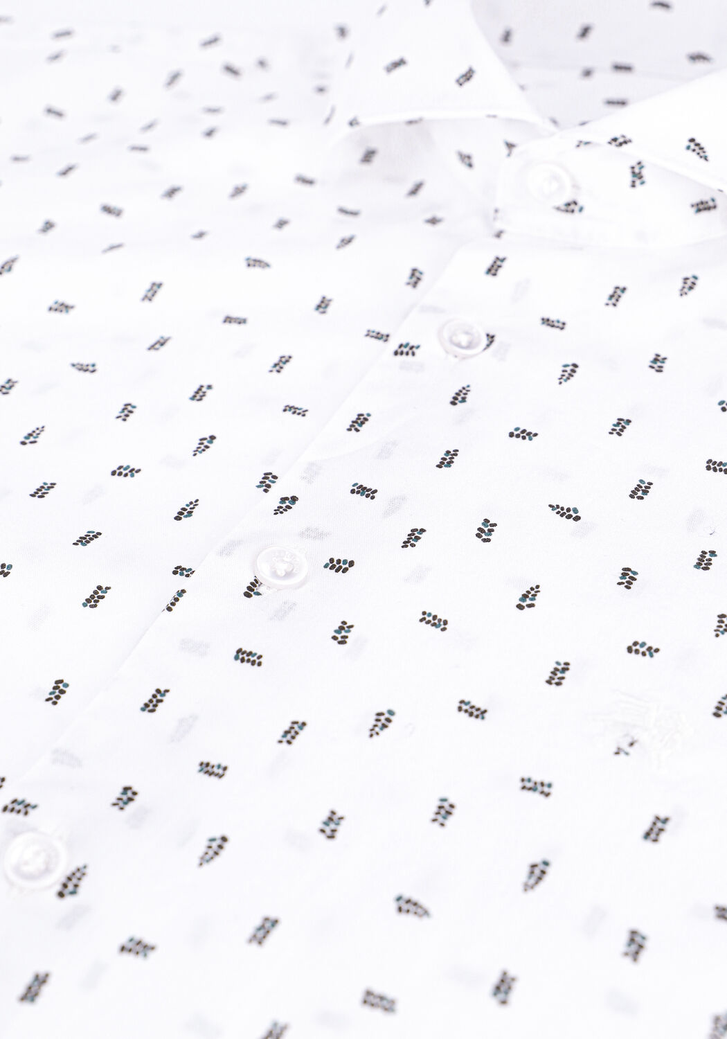 Wei&szlig;e VANGUARD Casual-Oberhemd LONG SLEEVE SHIRT PRINT ON FIN - large