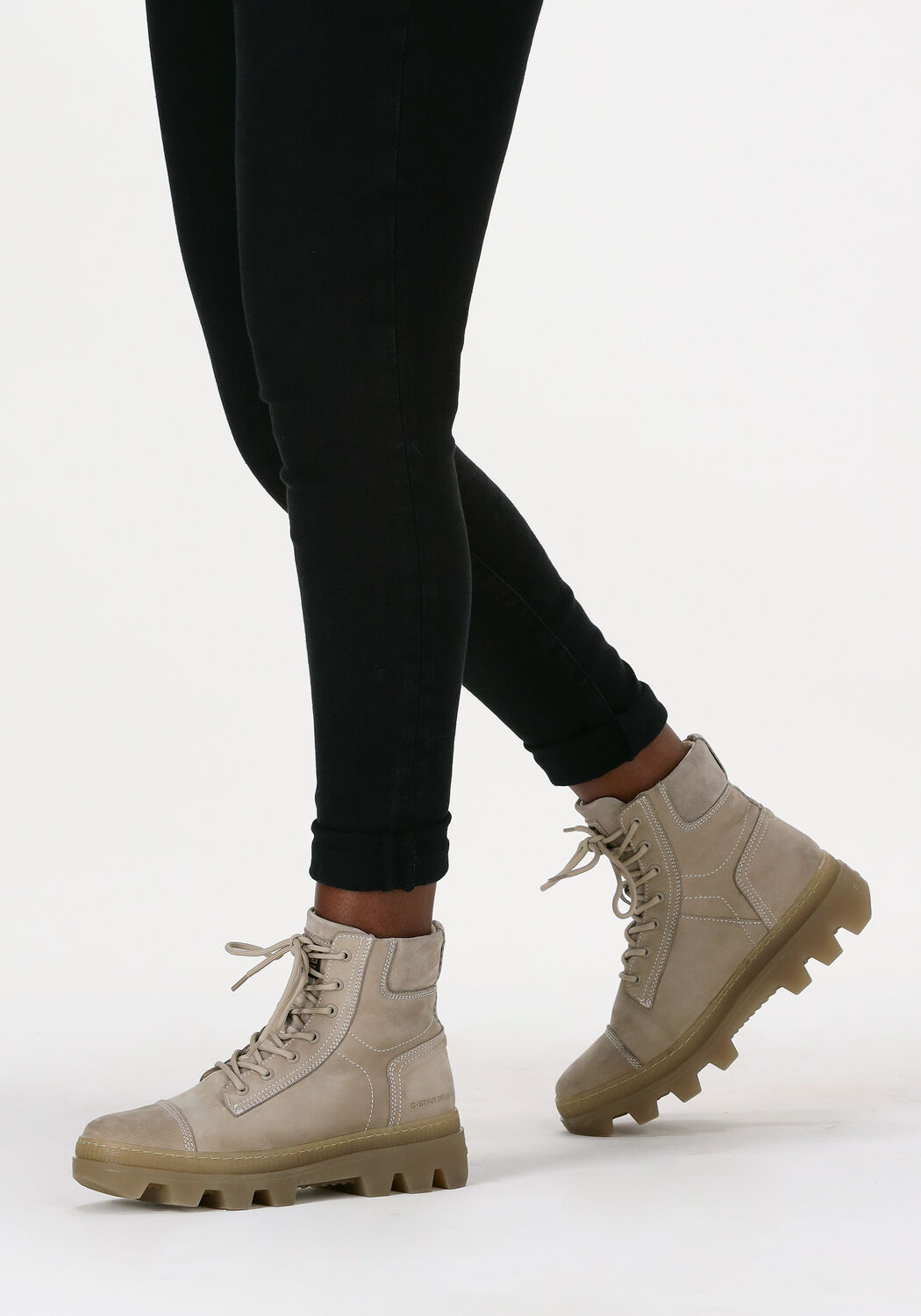 Camelfarbene G-STAR RAW Schn&uuml;rboots NOXER HGH NUB W - large