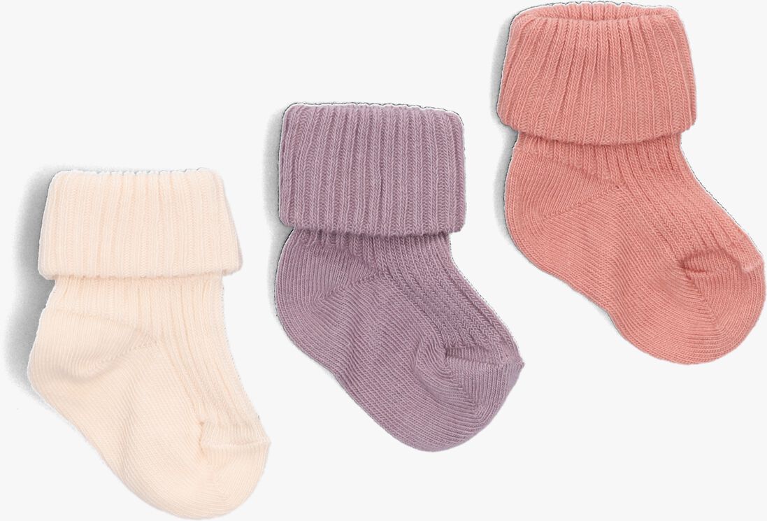 hell-pink mp denmark socken cotton rib baby sock 3-pack