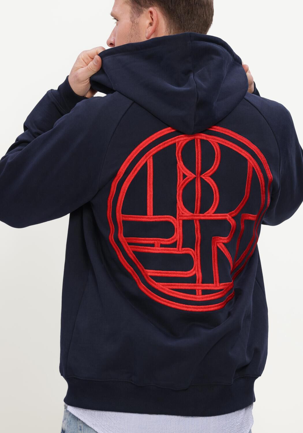 Dunkelblau WOODBIRD Sweatshirt WBPAW EMBLEM ZIP HOODIE - large