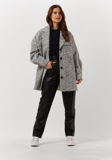 Ecru NA-KD Jack OVERSIZED TWEED JACKET - large
