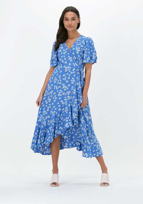 Blaue Y.A.S. Midikleid YASLIMO 2/4 MIDI WRAP DRESS S. - large