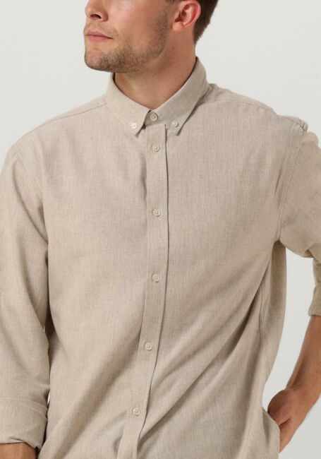 Beige ANERKJENDT Casual-Oberhemd AKKONRAD MELANGE SHIRT - large