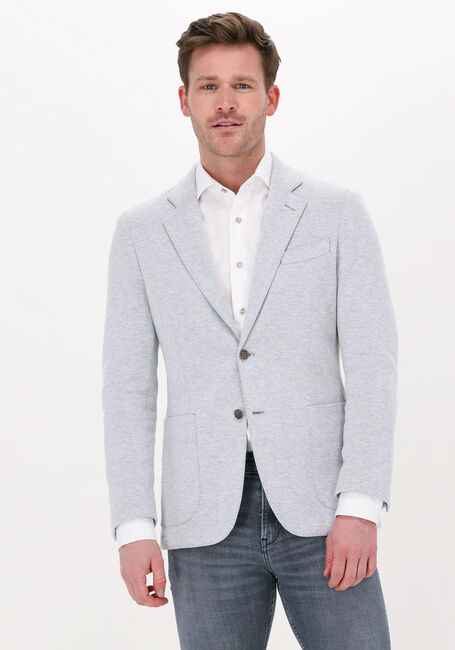 Beige PROFUOMO Sakkos JACKET KNIT TWO TONNE LT GREY - large