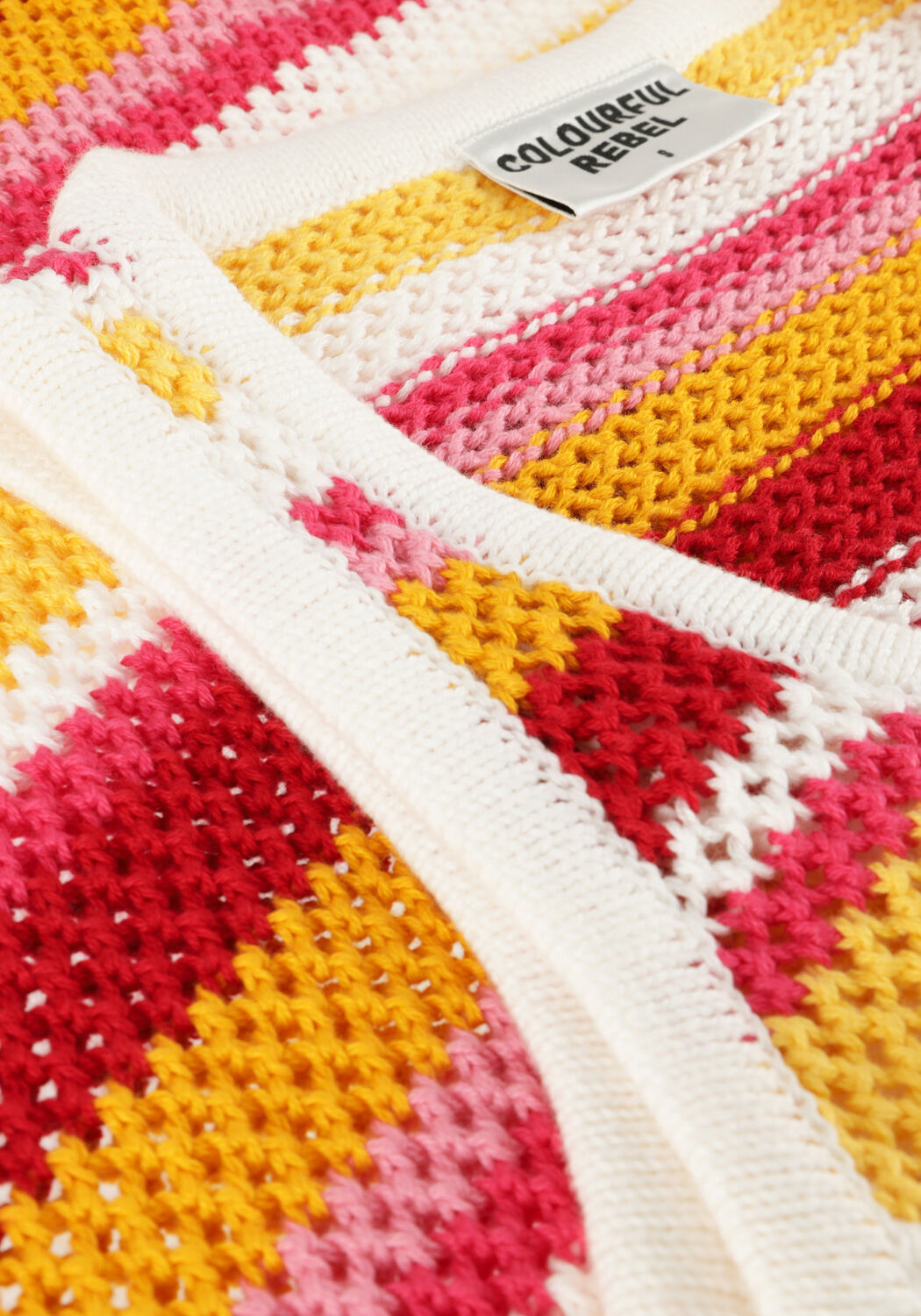 Mehrfarbige/Bunte COLOURFUL REBEL Maxikleid ALIZEE CROCHETTE STRIPE MAXI DRESS - large