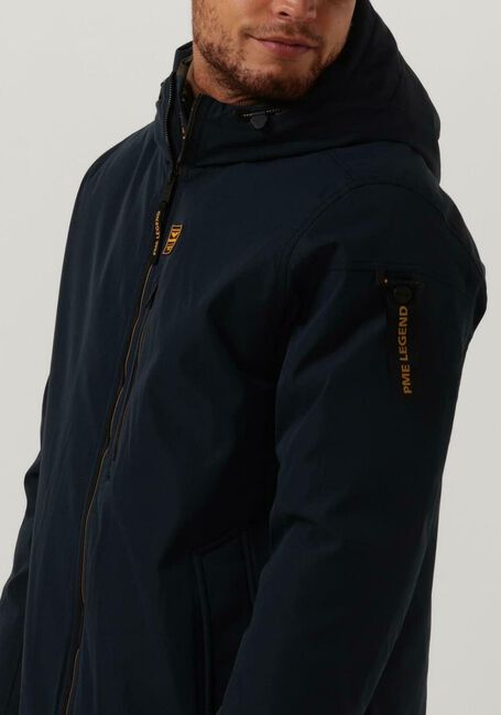 Blaue PME LEGEND Parkas LONG JACKET KEYLAND HIGH TWILL - large