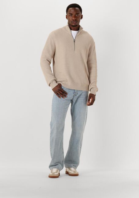 Beige BUTCHER OF BLUE Pullover GALWAY HALF ZIP - large