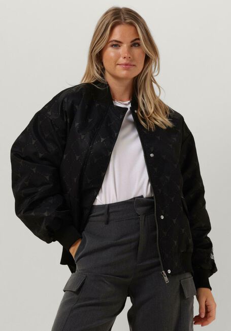 Schwarze ALIX THE LABEL Jack OVERSIZED BULL NYLON BOMBER - large
