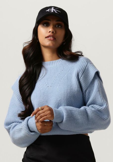 Hellblau COLOURFUL REBEL Pullover TOBY SLEEVE DETAIL KNIT - large