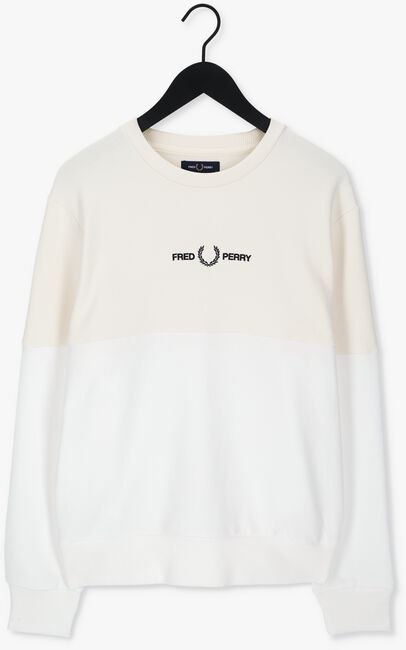 Weiße FRED PERRY Sweatshirt COLOURBLOCK SWEATSHIRT - large