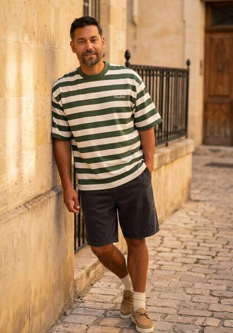 Mehrfarbige/Bunte WOODBIRD T-shirt WBBEAM STRIPE TEE - large