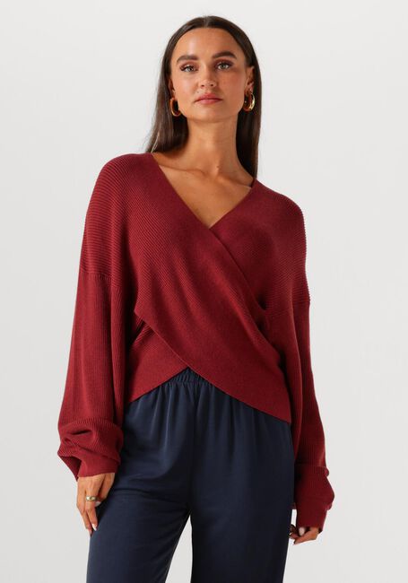 Rote MSCH COPENHAGEN Pullover MSCHZINELLE RACHELLE WRAP PULLOVER - large