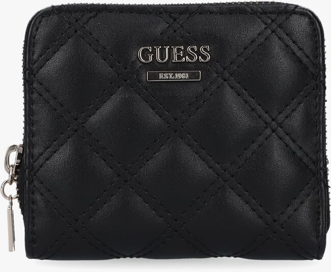 Schwarze GUESS Portemonnaie CESSILY SLG SMALL ZIP AROUND - large
