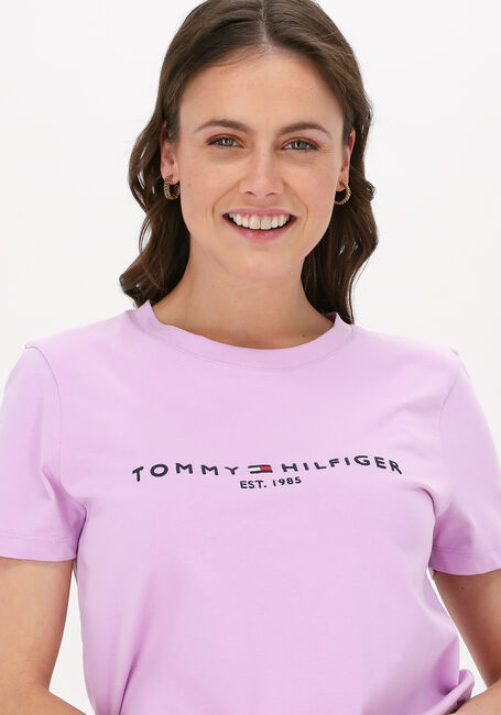 Lila TOMMY HILFIGER T-shirt REGULAR HILFIGER C-NK TEE SS - large