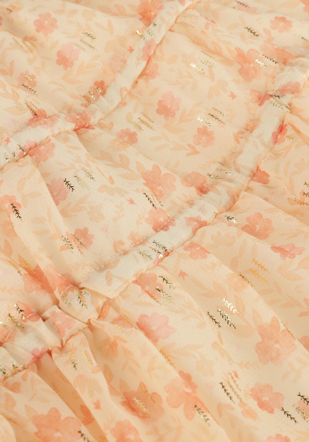 Beige LIKE FLO Minirock CHIFFON FLOWER SKIRT - large