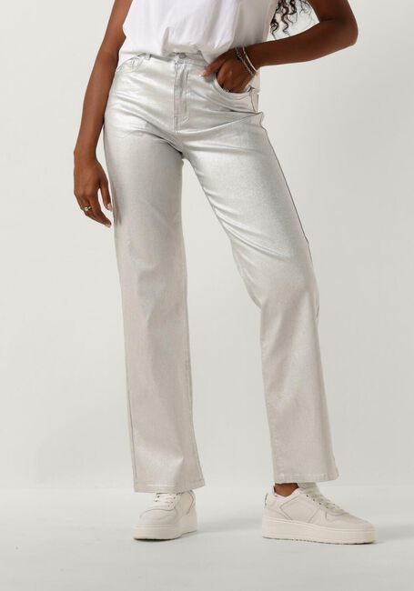 Silberne OBJECT Weite Hose OBJSUNNY MW PANT E DIV - large