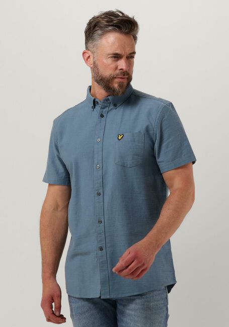 Hellblau LYLE & SCOTT Casual-Oberhemd COTTON SLUB SHORT SLEEVE SHIRT - large