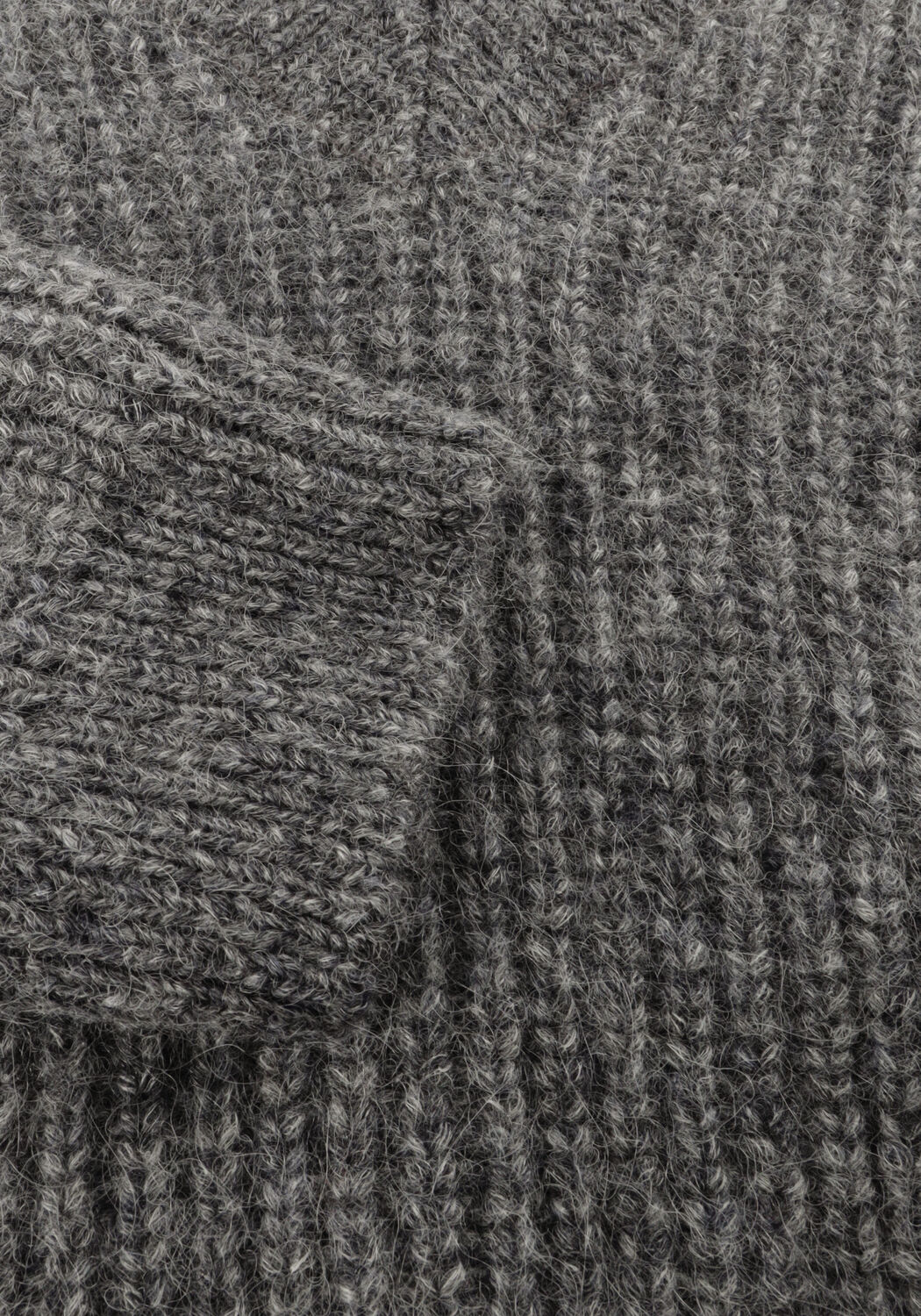 Graue SELECTED WOMEN Pullover SLFANJULI LS KNIT V-NECK - large