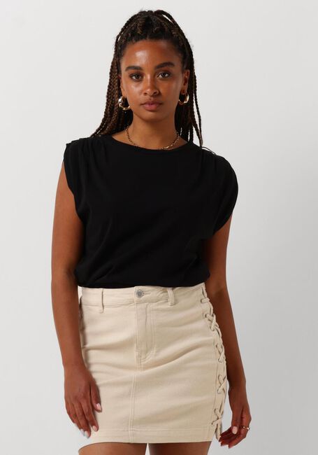 Schwarze CATWALK JUNKIE Top PLEATED SHOULDER TOP - large