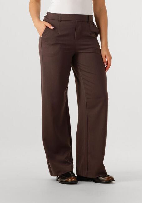 Braune OBJECT Hose OBJLISA WIDE PANT - large