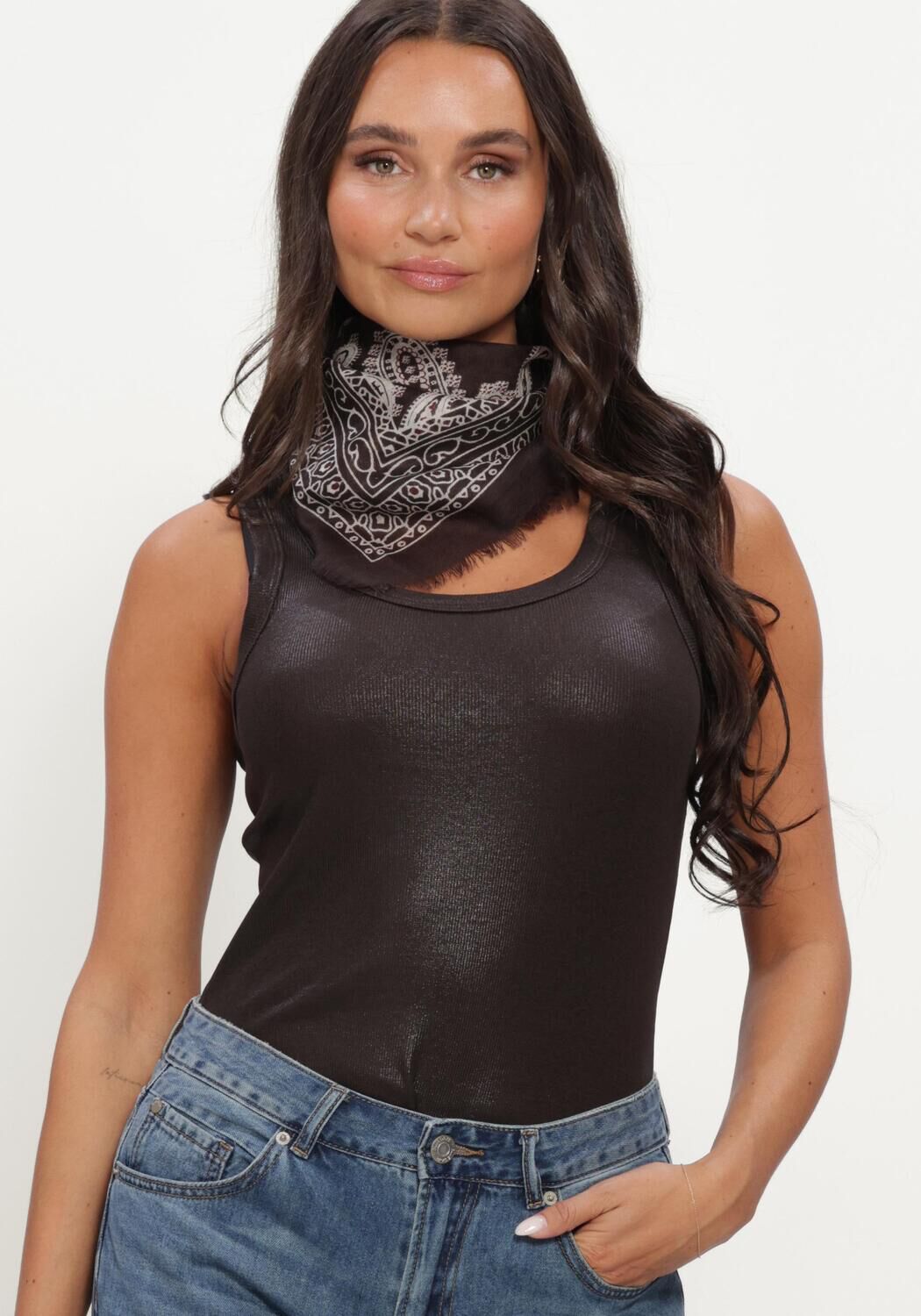 Braune SUMMUM Tops & T-shirts RIB TANKTOP COTTON RIB - large