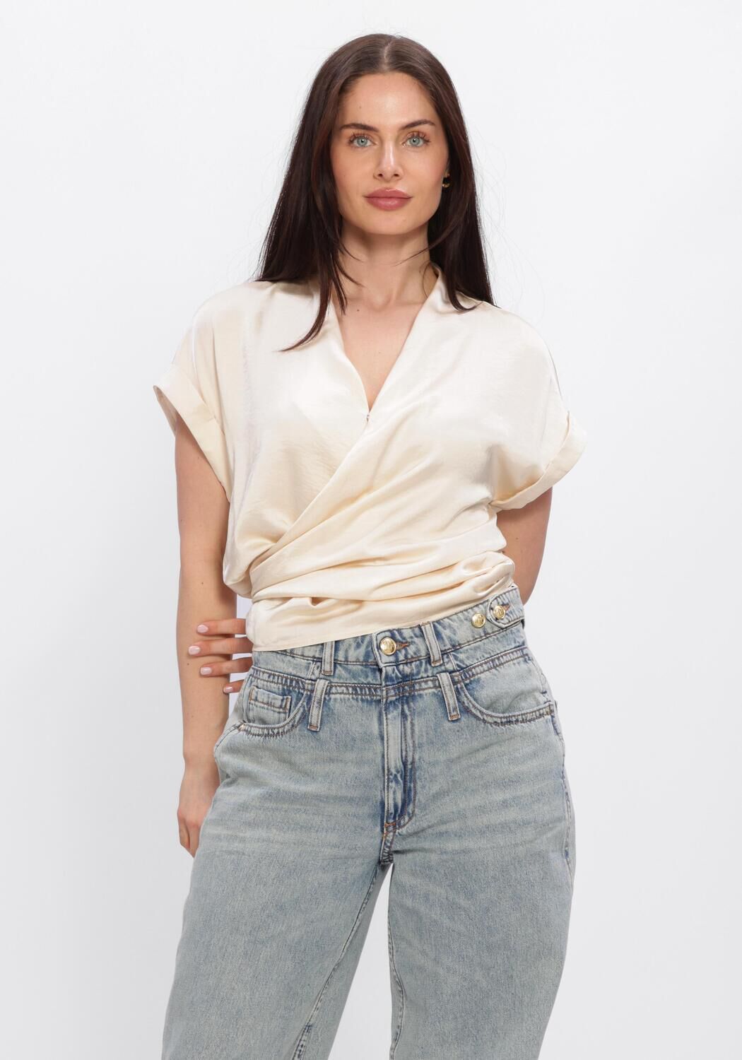 Nicht-gerade weiss FREEBIRD Tops & T-shirts WV-SATIN-AIR-26-1 - large