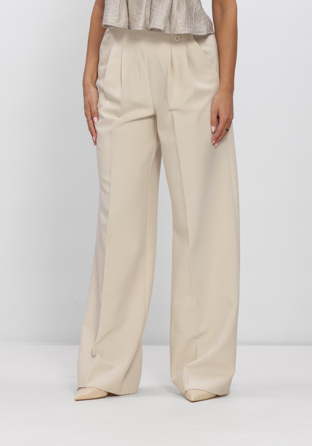 Ecru CO'COUTURE Hosen ACILECC PLEAT PANT LL - large