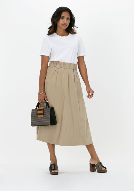 Taupe NEO NOIR Midirock YARA POPLIN SKIRT - large