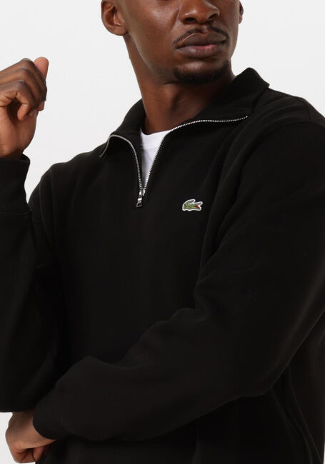 Schwarze LACOSTE Pullover REGULAR FIT HIGH NECK ZIPPED SWEATSHIRT - large