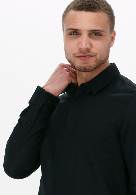 Schwarze CALVIN KLEIN Casual-Oberhemd COTTON LINEN CHEST POCKET SHIRT - large