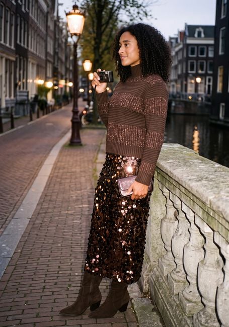 Braune POM AMSTERDAM Pullover KATE CHOCOLATE BROWN - large