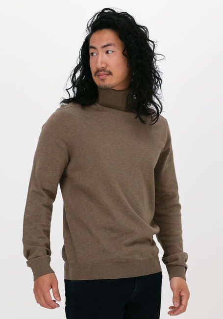 Braune SELECTED HOMME Rollkragenpullover SLHBERG ROLL NECK NOOS - large