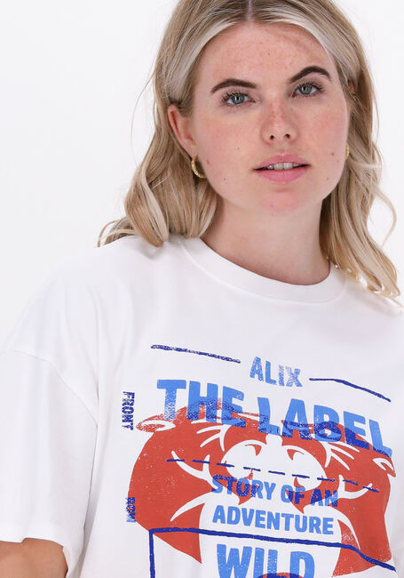 Weiße ALIX THE LABEL T-shirt KNITTED PASTEL PANTER T-SHIRT - large