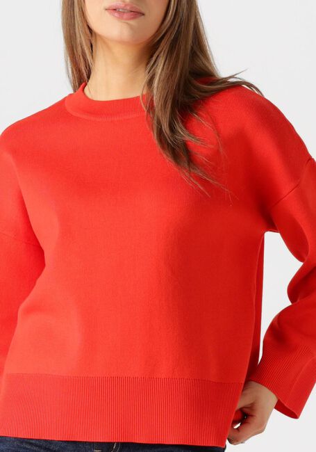 Rote OBJECT Pullover OBJELLY L/S OZ O-NECK KNIT DIV - large