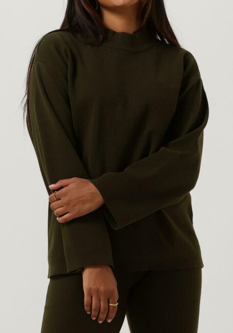 Dunkelgrün ANOTHER LABEL Pullover LUKTAR KNITTED PULL L/S - large