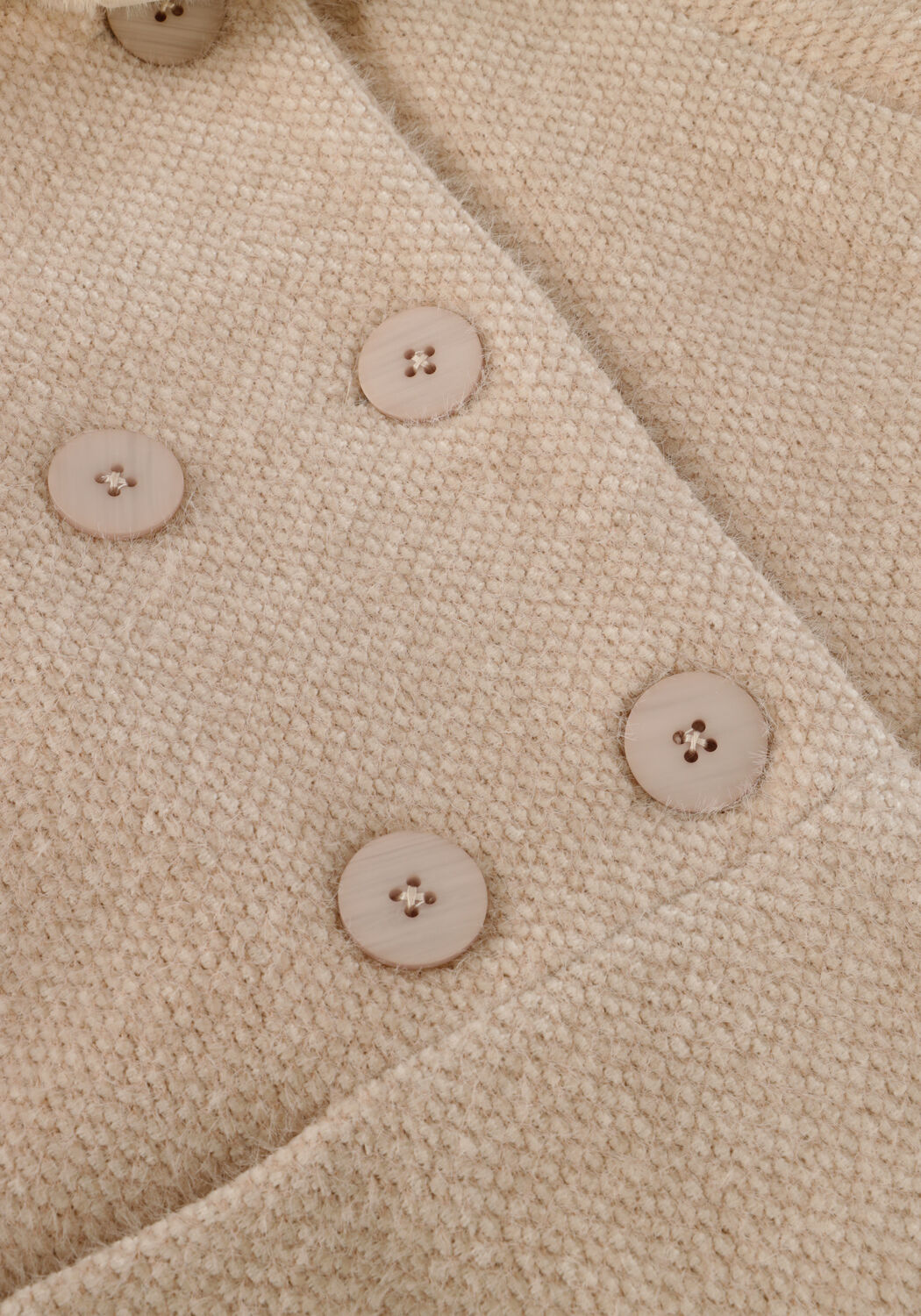 Sand MAYORAL Fake-Fur-Jack KNITTED FUR COAT - large