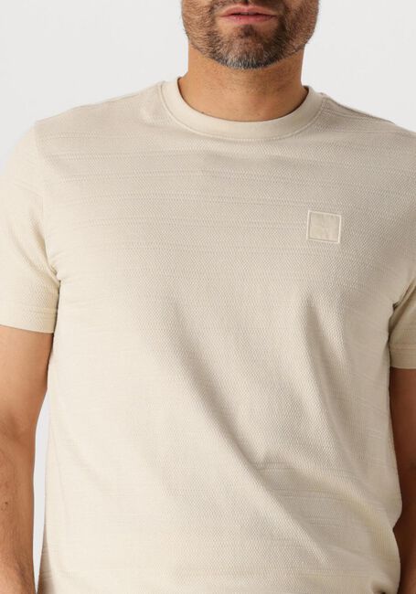 Beige PME LEGEND T-shirt SHORT SLEEVE R-NECK JACQUARD STRIPES - large