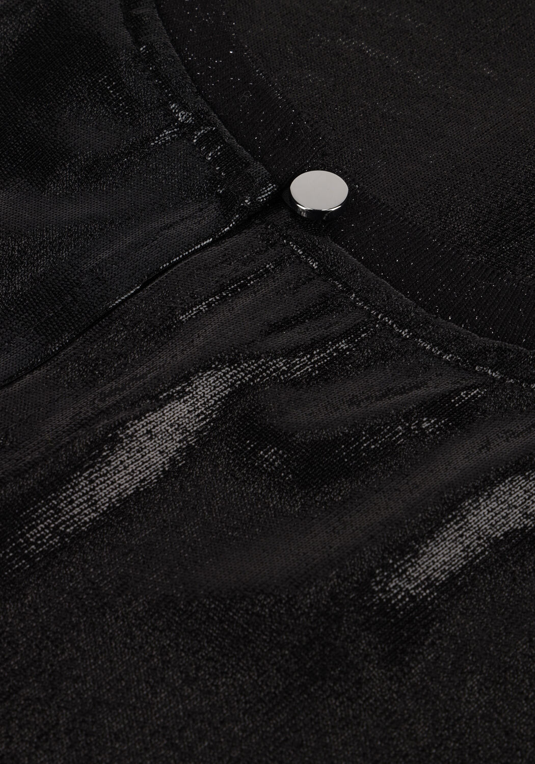 Schwarze MOS MOSH T-shirt NIVOLA O-NECK METALLIC TEE - large