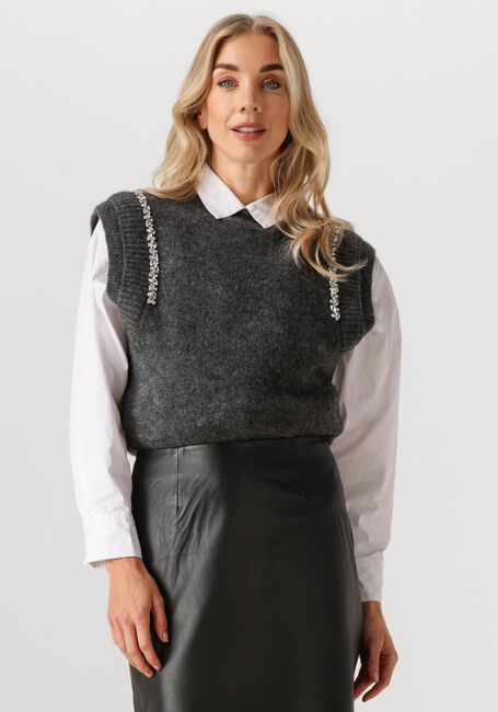 Dunkelgrau COPENHAGEN MUSE Pullover CMIBRA-WAISTCOAT - large