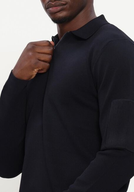 Dunkelblau GENTI Pullover POLO ZIP LS - large